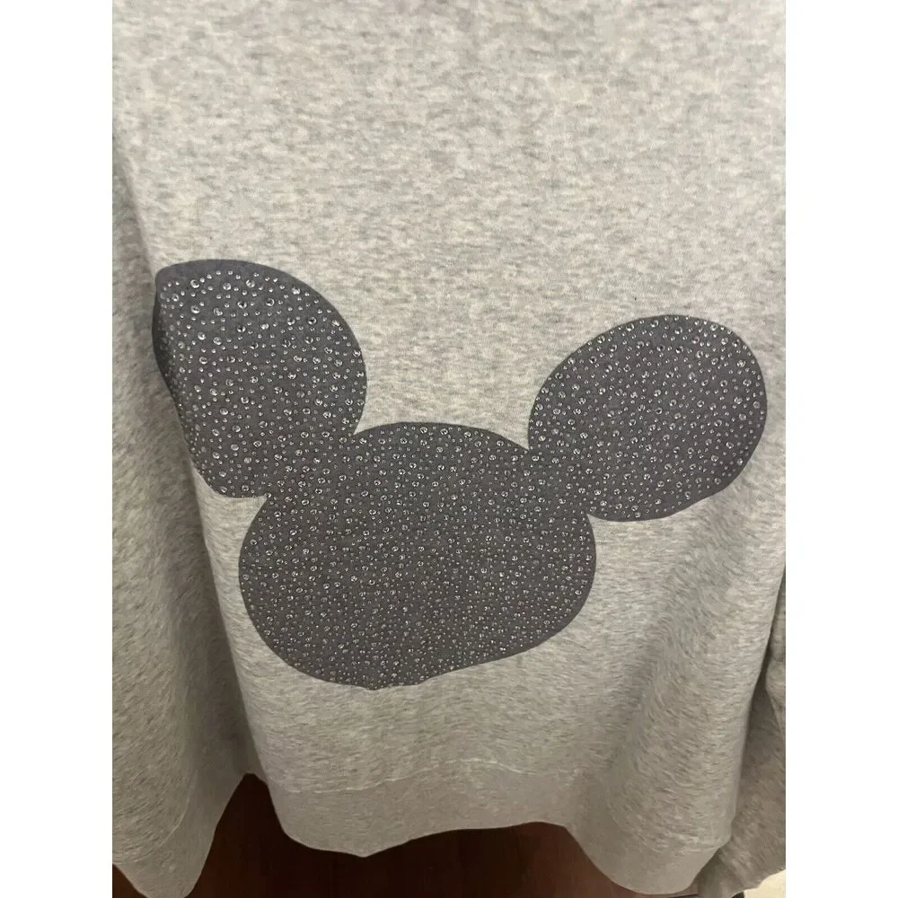 2024 Disney Parks Mickey Icon Bedazzled Gray Hoodie Jacket 2X 3X New - Picture 6 of 7